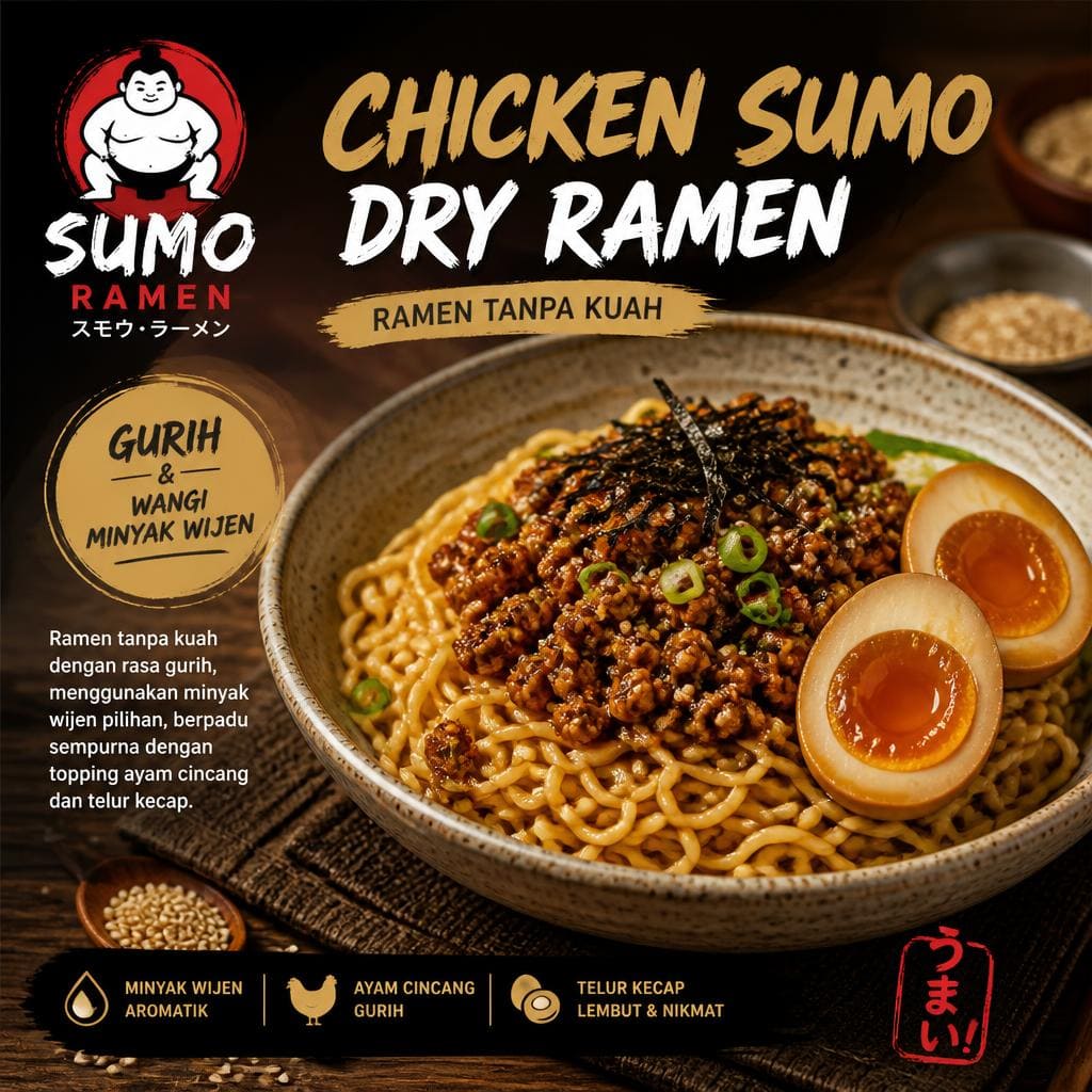 Chicken Sumo Dry Ramen Gokana Ramen & Teppan